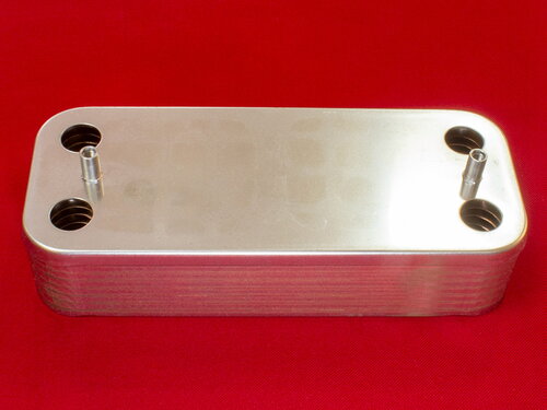 Купить Теплообмінник гвс Ariston Uno, Elexia, Fondital, Zoom, Rocterm, Nobel, Solly, Termal, Rens, Biasi, Viessmann ➦ 14 пластин 2 340 грн., фото