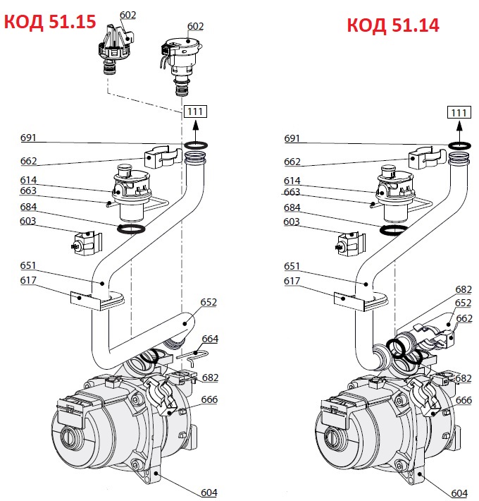 Равлик насоса котлів Ariston, Chaffoteaux
